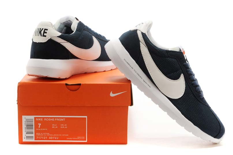 nike roshe run 2015 dark blue white (4)